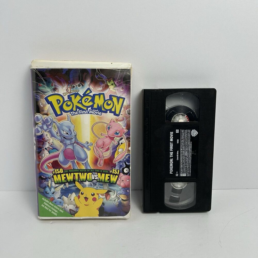 Pokemon the First Movie Mewtwo vs Mew #150 vs #151 VHS Tape 1999 90s  anime